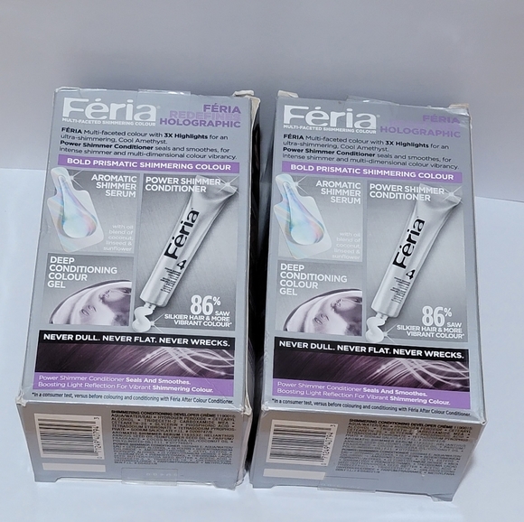 2 L'Oreal Feria Shimmering Permanent Hair Color #521 COOL AMETHYST - Picture 2 of 2